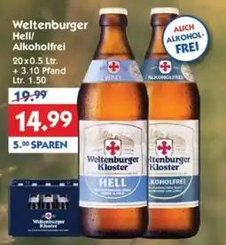 Hol'ab Getränkemarkt Weltenburger Hell/ Alkoholfrei Angebot