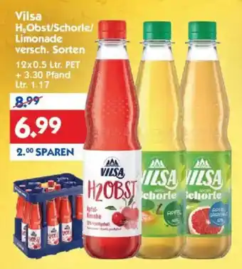 Hol'ab Getränkemarkt Vilsa H₂Obst/Schorle/ Limonade Angebot