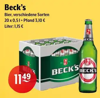Getränke Hoffmann Beck's Bier Angebot