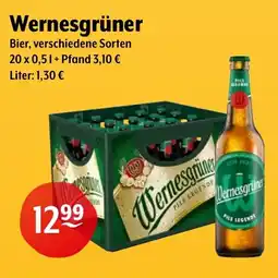 Getränke Hoffmann Wernesgrüner Bier Angebot