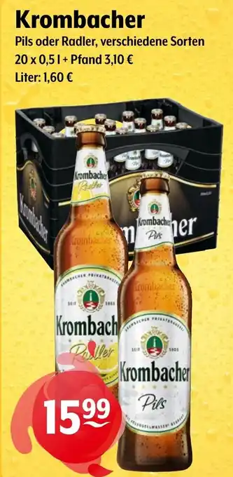 Getränke Hoffmann Krombacher Pils oder Radler Angebot