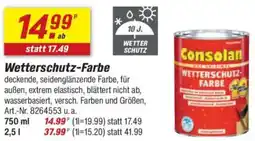 toom Baumarkt Consolan Wetterschutz-Farbe Angebot