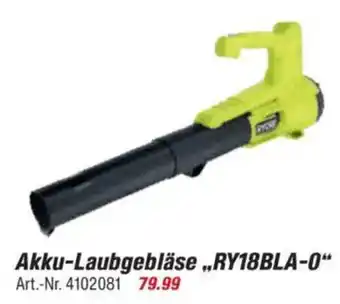 toom Baumarkt RYOBI ONE + Akku-Laubgebläse „RY18BLA-0" Angebot