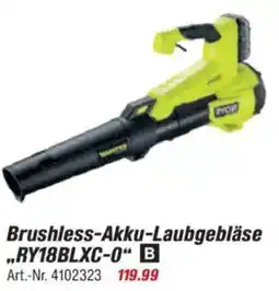 toom Baumarkt RYOBI ONE + Brushless-Akku-Laubgebläse "RY18BLXC-0" Angebot