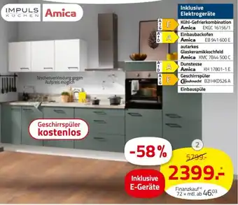 ROLLER Einbauküche IMPULS KUCHEN-Amica Angebot