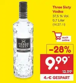 Netto Marken-Discount Three Sixty Vodka Angebot