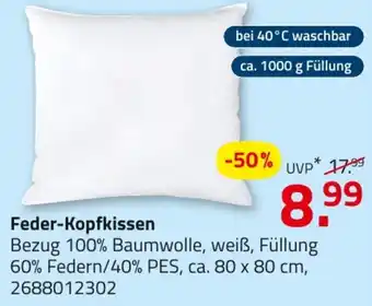 ROLLER Feder-Kopfkissen Angebot
