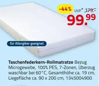 ROLLER Taschenfederkern-Rollmatratze Angebot