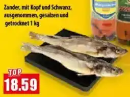 Mix Markt Zander, mit Kopf und Schwanz, ausgenommen, gesalzen und getrocknet Angebot