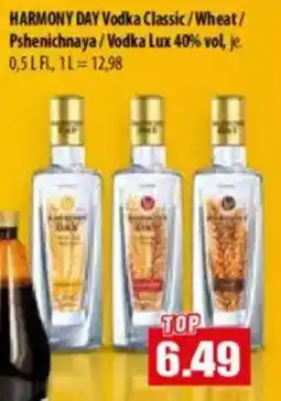 Mix Markt HARMONY DAY Vodka Classic/Wheat/ Pshenichnaya/Vodka Lux Angebot