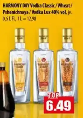 Mix Markt HARMONY DAY Vodka Classic/Wheat/ Pshenichnaya/Vodka Lux Angebot
