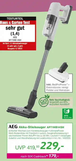 EP AEG Akku-Stielsauger AP71HB14SH Angebot
