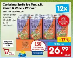 Netto Marken-Discount Carissima Spritz Ice Tea, z.B. Peach & Wine x Pfanner Angebot