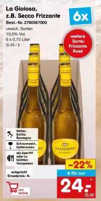 Netto Marken-Discount La Gioiosa, z.B. Secco Frizzante Angebot