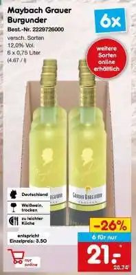 Netto Marken-Discount MAYBACH Grauer Burgunder Angebot