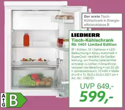 EP LIEBHERR Tisch-Kühlschrank Rb 1401 Limited Edition Angebot