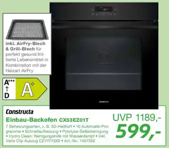 EP Constructa Einbau-Backofen CX53EZ01T Angebot