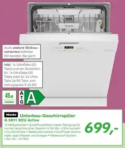EP Miele Unterbau-Geschirrspüler G 5611 SCU Active Angebot