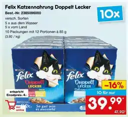 Netto Marken-Discount Felix Katzennahrung Doppelt Lecker Angebot