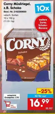 Netto Marken-Discount Corny Müsliriegel, z.B. Schoko Angebot