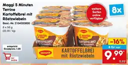 Netto Marken-Discount Maggi 5 Minuten Terrine Kartoffelbrei mit Röstzwiebeln Angebot