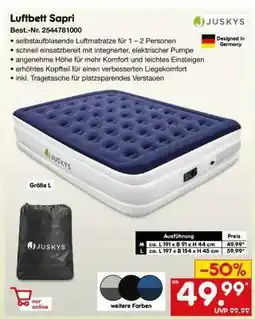 Netto Marken-Discount Luftbett Sapri Angebot