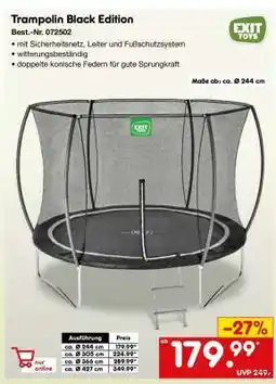 Netto Marken-Discount Trampolin Black Edition Angebot