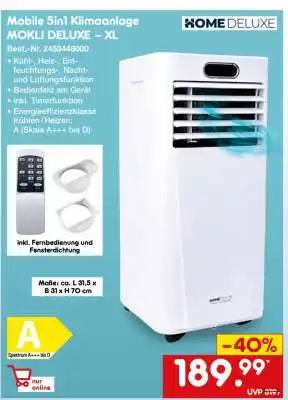 Netto Marken-Discount Mobile 5in1 Klimaanlage MOKLI DELUXE – XL Angebot