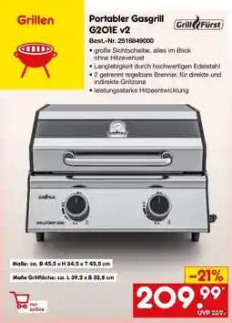Netto Marken-Discount Portabler Gasgrill G20IE v2 Angebot