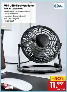 Netto Marken-Discount Mini USB-Tischventilator Angebot