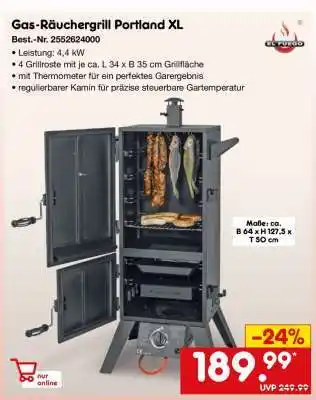 Netto Marken-Discount Gas-Räuchergrill Portland XL Angebot