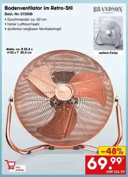 Netto Marken-Discount Bodenventilator im Retro-Stil Angebot