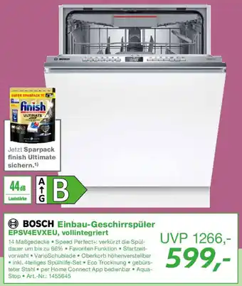 EP BOSCH Einbau-Geschirrspüler EPSV4EVXEU, vollintegriert Angebot