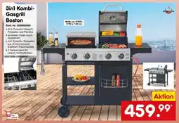 Netto Marken-Discount 3in1 Kombi-Gasgrill Boston Angebot