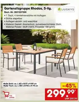Netto Marken-Discount Gartensitzgruppe Rhodos, 5-tlg Angebot