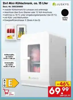 Netto Marken-Discount 2in1 Mini-Kühlschrank, ca. 15 Liter Angebot