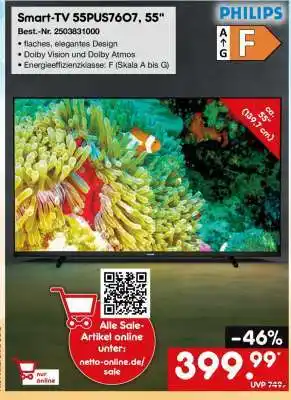 Netto Marken-Discount Smart-TV 55PUS7607, 55 Angebot