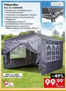Netto Marken-Discount Faltpavillon Angebot