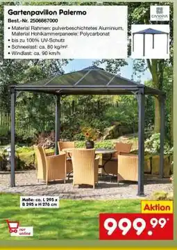 Netto Marken-Discount Gartenpavillon Palermo Angebot