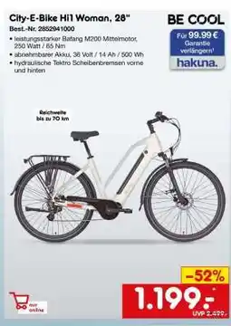 Netto Marken-Discount City-E-Bike Hi1 Woman, 28 Angebot