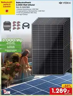 Netto Marken-Discount Balkonkraftwerk 3.000 Watt bifazial Angebot