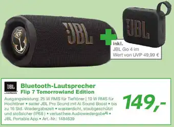 EP JBL Bluetooth-Lautsprecher Flip 7 Tomorrowland Edition Angebot