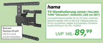 EP hama TV-Wandhalterung 220851 FULLMOTION "Ultraslim" Angebot