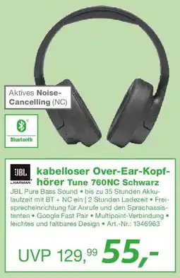 EP JBL kabelloser Over-Ear-Kopfhörer Tune 760NC Schwarz Angebot