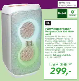 EP JBL Partylautsprecher Partybox Club 120 Mattweiß Angebot
