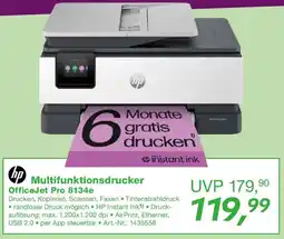 EP hp Multifunktionsdrucker OfficeJet Pro 8134e Angebot