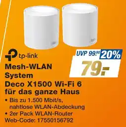 Expert Tp-link mesh-wlan system deco x1500 wi-fi 6 für das ganze haus Angebot