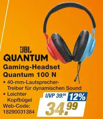 Expert Jbl gaming-headset quantum 100 n Angebot