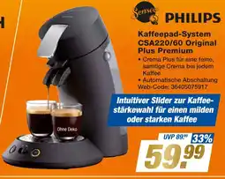 Expert Philips senseo kaffeepad-system csa220/60 original plus premium Angebot