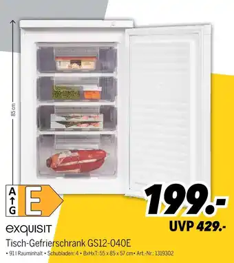 MEDIMAX Exquisit tisch-gefrierschrank gs12-040e Angebot
